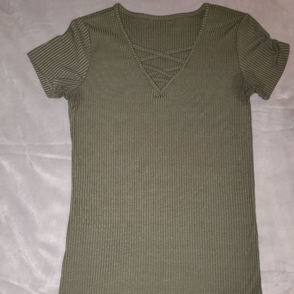 Olive Green Short Sleeve Shirt